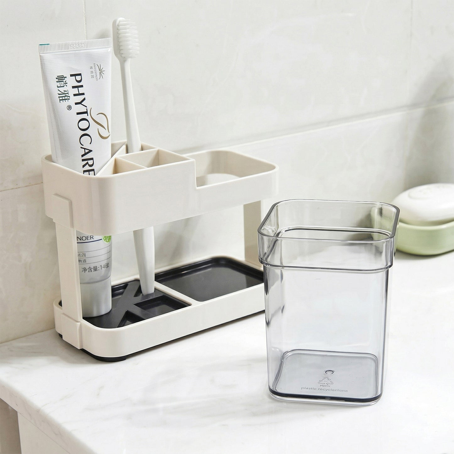 Multipurpose Toothbrush  Toothpaste Stand Holder (1 Set)