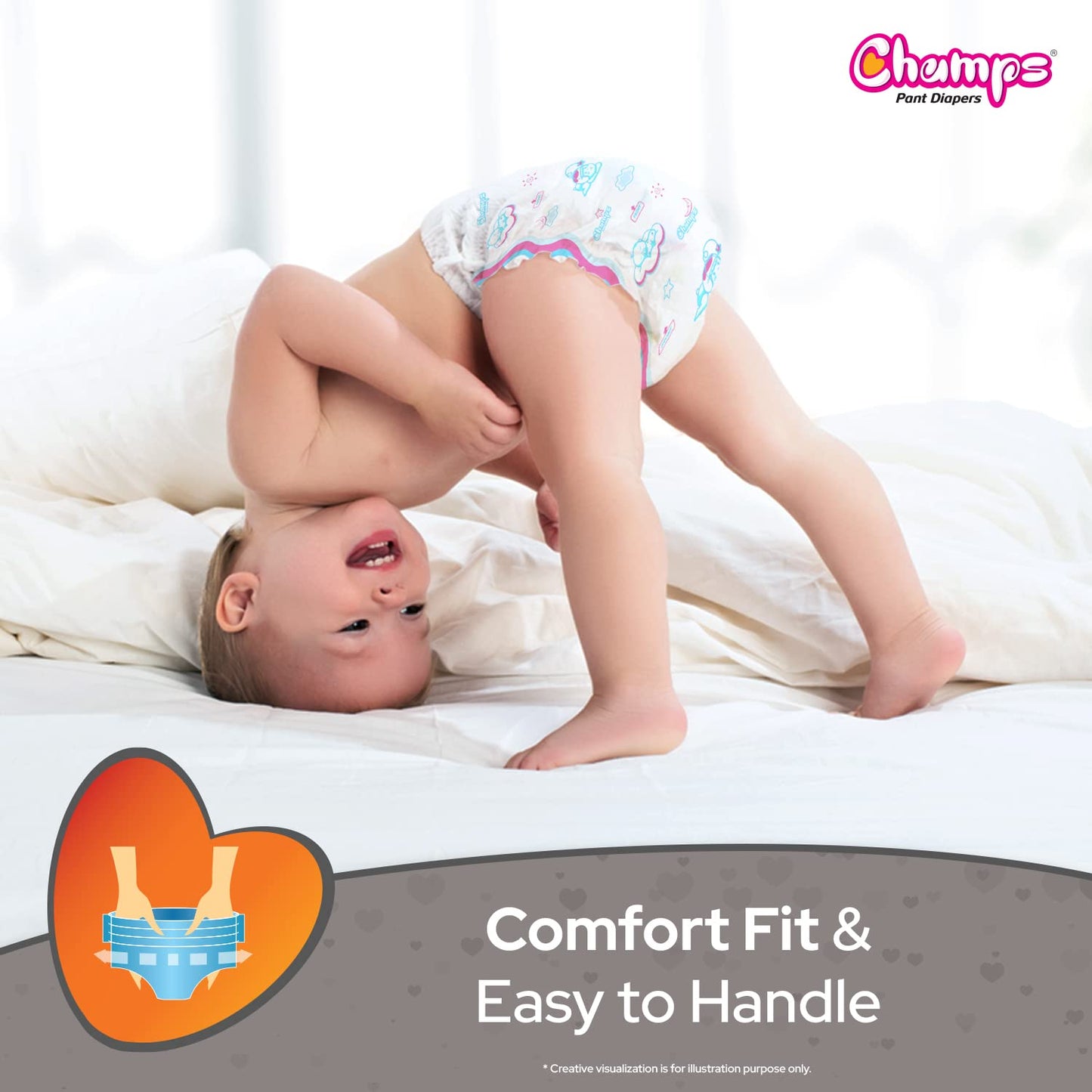 Baby Diaper High Absorbent Pant Diapers  Champs Soft And Dry Baby Diaper Pants Xl  54 Pcs (Extra Large  Xl54 Pieces) - Happy Price - Image 5