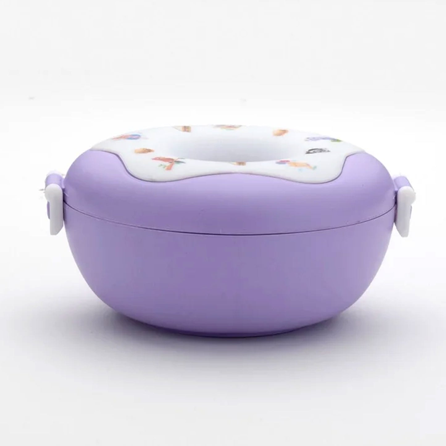 Donut Shaped Double Insulated 3 Compartment Lunch Box (1 Pc  Mix Color) - Happy Price - Image 4