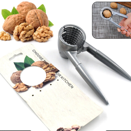 Walnut Cracker Luxury Die Cast Stainless Alloy Nut Cutter Walnut Clamp Plier Portable Smart Walnut Akhrot Pincers Bottle Opener For Pecans Almonds Brazil Nuts - Happy Price - Image 1