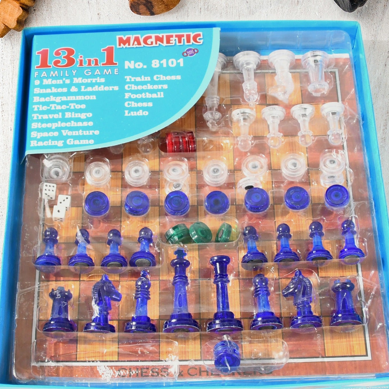 3 In 1 Family Board Game Chess Snakes  Ladders Ludo Tic-tac-toe Checkers Travel Bingo Football Space Venture Steeplechase Set For Kids - Happy Price - Image 1