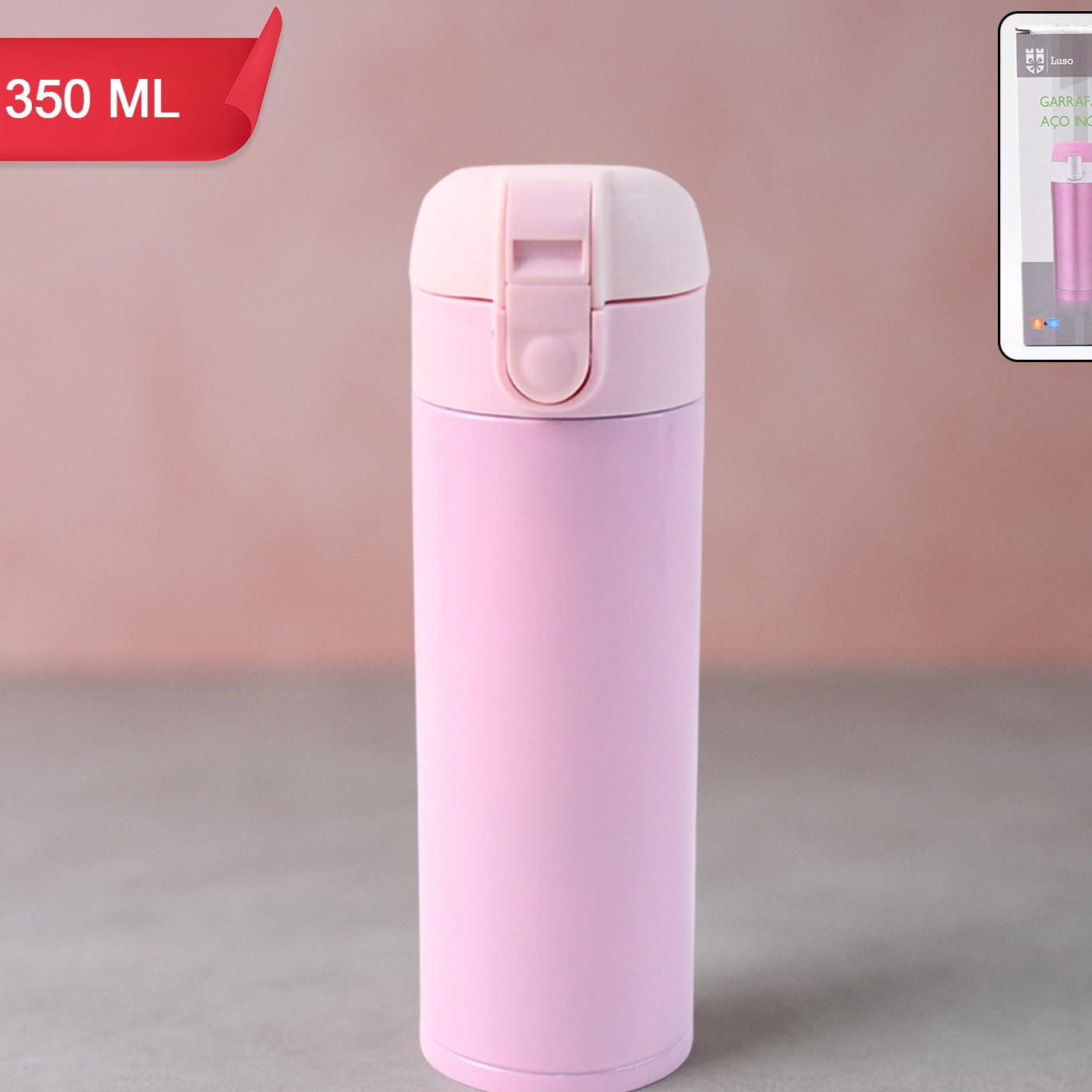 Stainless Steel Vacuum Water Bottle (350ml) - Happy Price - Image 1