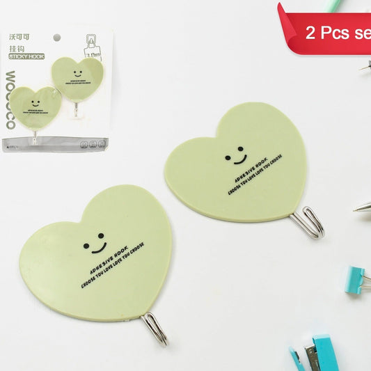 Multipurpose Strong Hook Self-adhesive Hooks For Wall Heavy Plastic Hook Sticky Hook Household For Home  Decorative Hooks Bathroom  All Type Wall Use Hook  Suitable For Bathroom Kitchen Office - Happy Price - Image 1