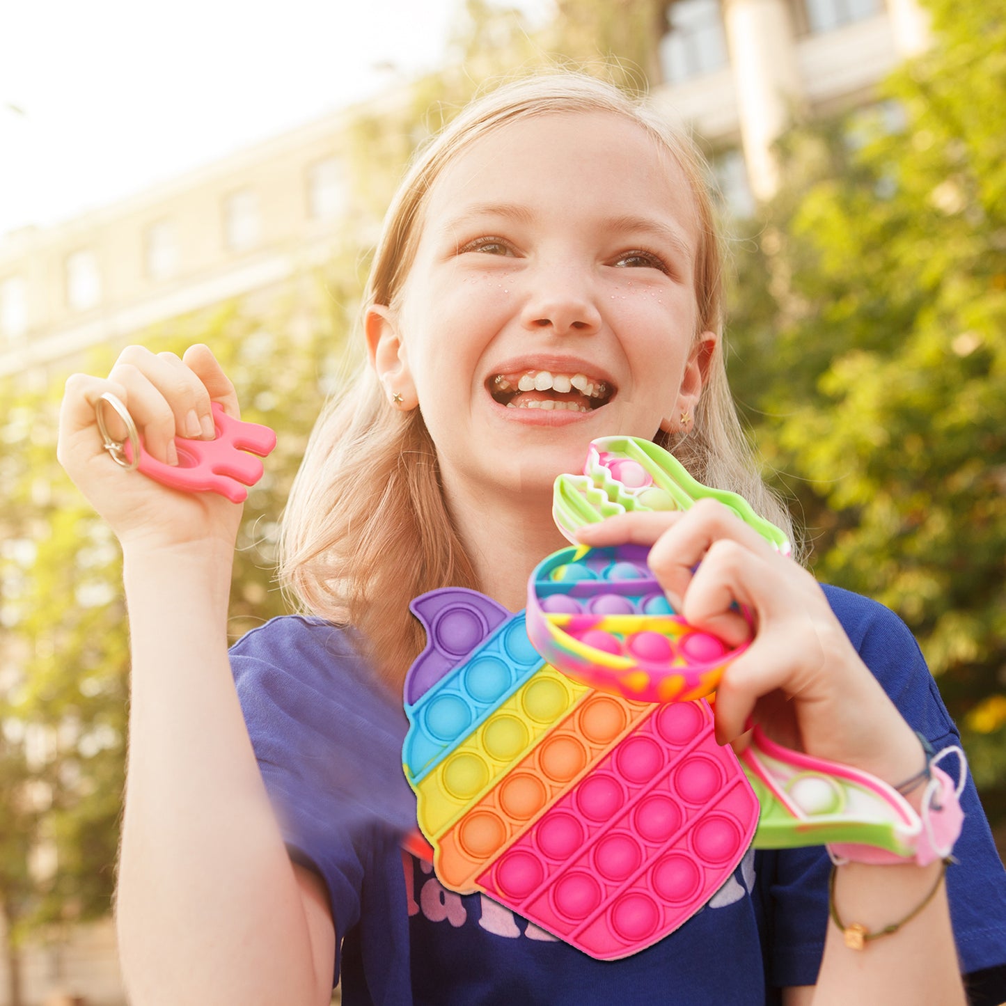 Ice Cream Softy- Fidget Popping Sounds Toy Bpa Free Silicone Push Bubbles Toy For Autism Stress Reliever Sensory Toy Pop It Toy - Happy Price - Image 5