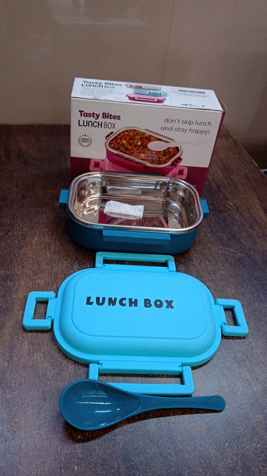 Insulated Testy Stainless Steel Leakproof Lunch Box With Spoon (1 Set) - Happy Price - Image 7