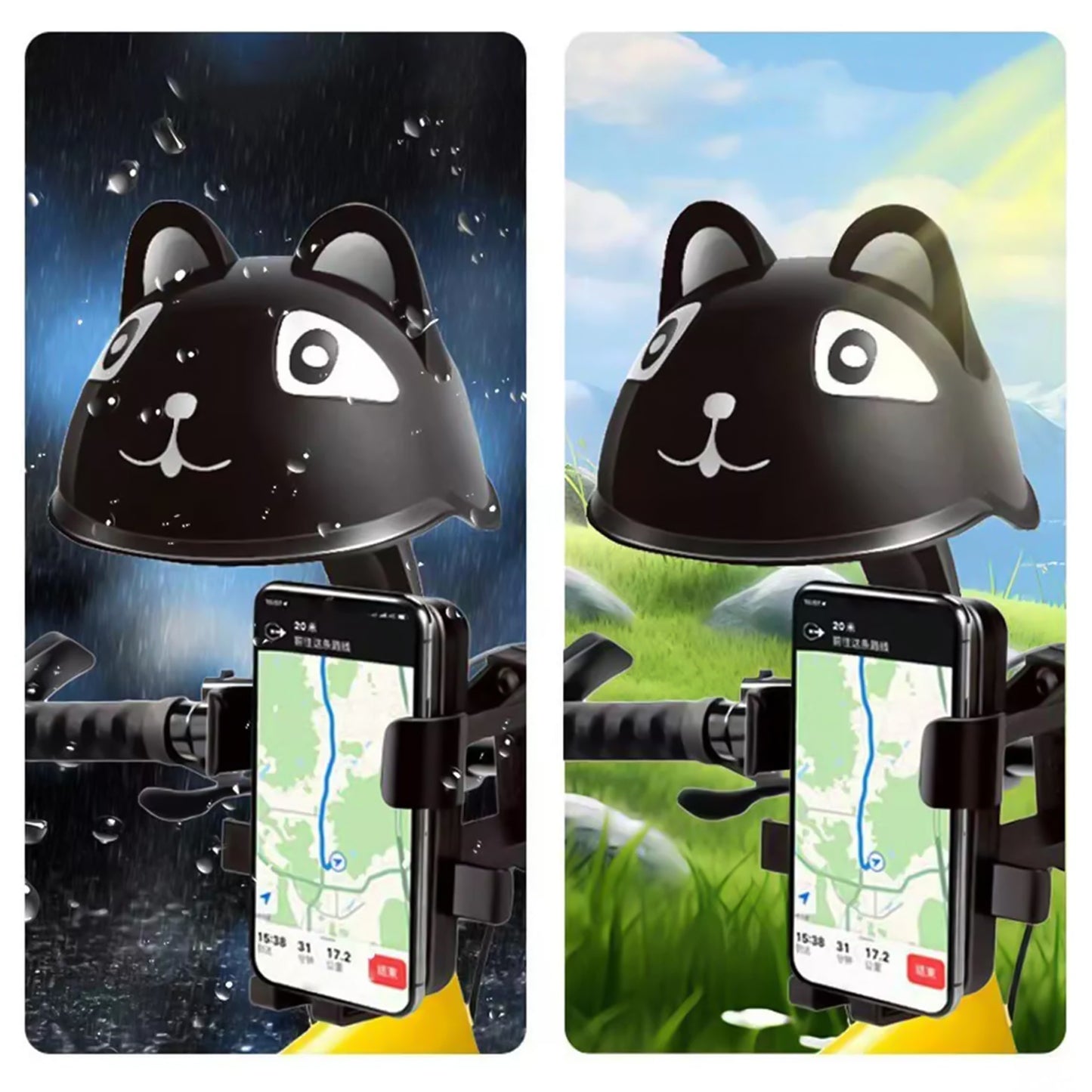 Bicycle & Motorcycle Handlebar Sun Visor with Phone Mount - Happy Price - Image 4