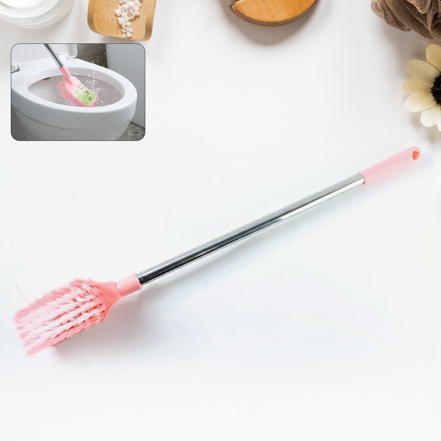 Long Handle Toilet Brush for Deep Bathroom Cleaning - 1 Pc - Happy Price - Image 6