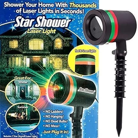 Star Fairy Motion Laser Lights Projector For Garden Lawn Landscape Outdoor Indoor Home Office Diwali Christmas Navratri Decorative Light Party (No Remote Button Multicolour) - Happy Price - Image 6