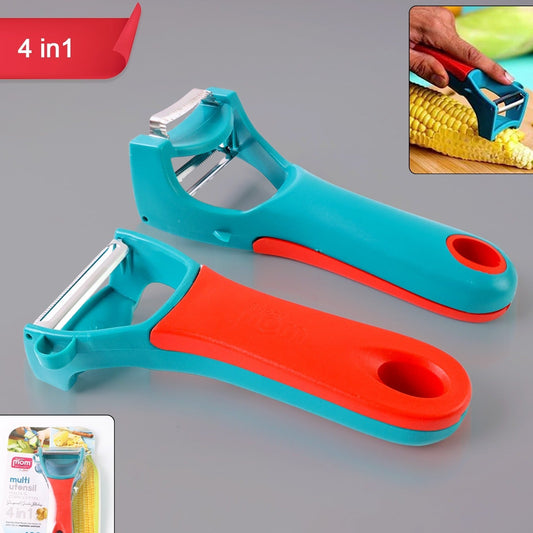 4-in-1 Kitchen Peeler with Stainless Steel Blades & Non-Slip Handle (1 Pc) - Happy Price - Image 1