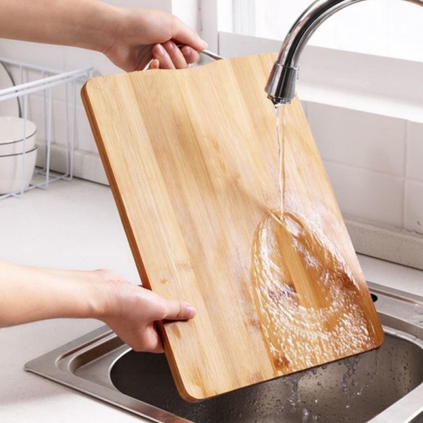 Wooden Chopping Board Big Size Kitchen Chopping Board Household Cutting Board Knife Board Vegetable Cutting And Fruit Multi-purpose Steel Vs Wooden Sticky Board Cutting Board For Kitchen Use - Happy Price - Image 7