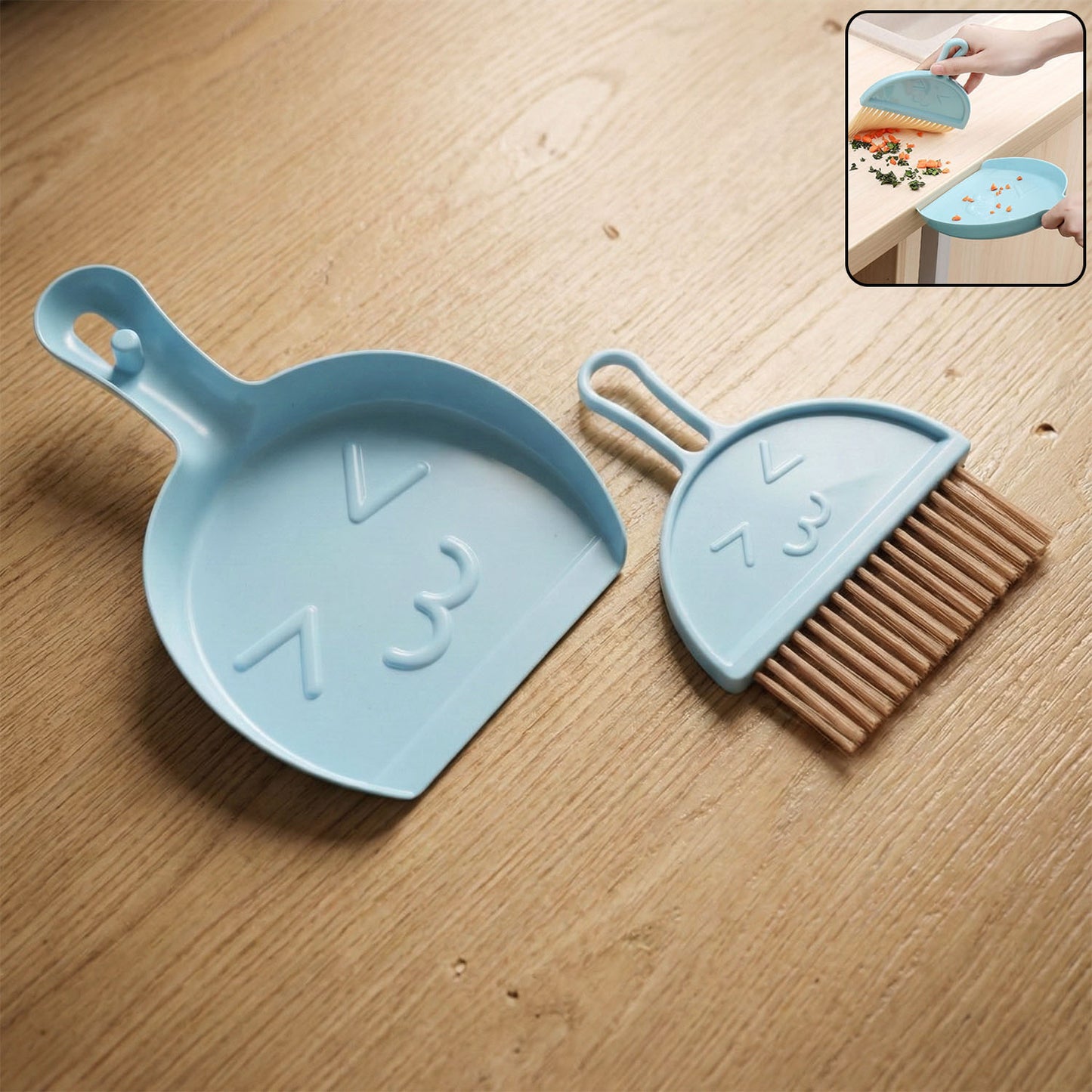 Compact 2-in-1 Dustpan and Brush Set for Quick Home Cleaning (1 Set) - Happy Price - Image 2
