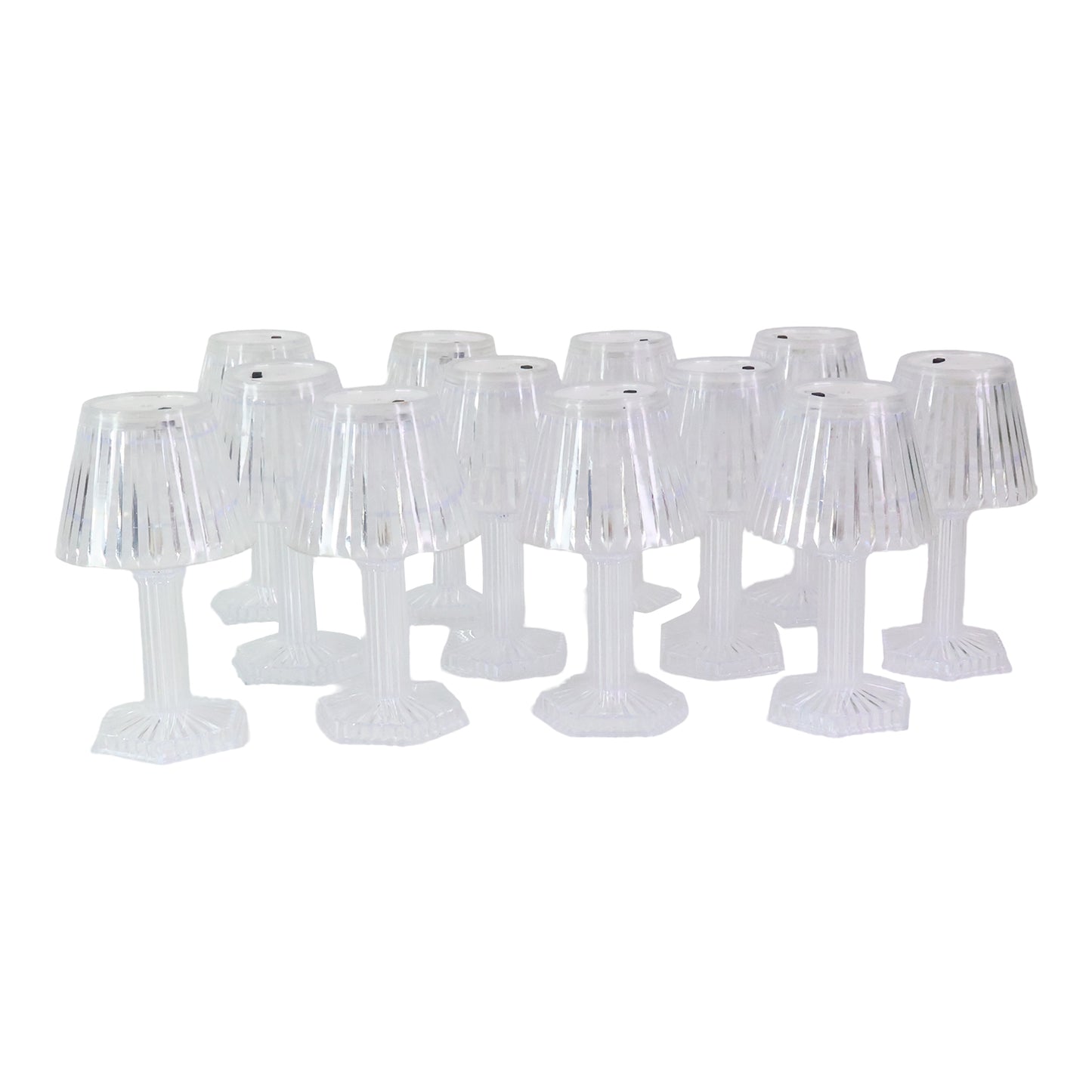 Set of 12 Crystal Effect LED Table Lamps - Battery Operated Decorative Lights - Happy Price - Image 2