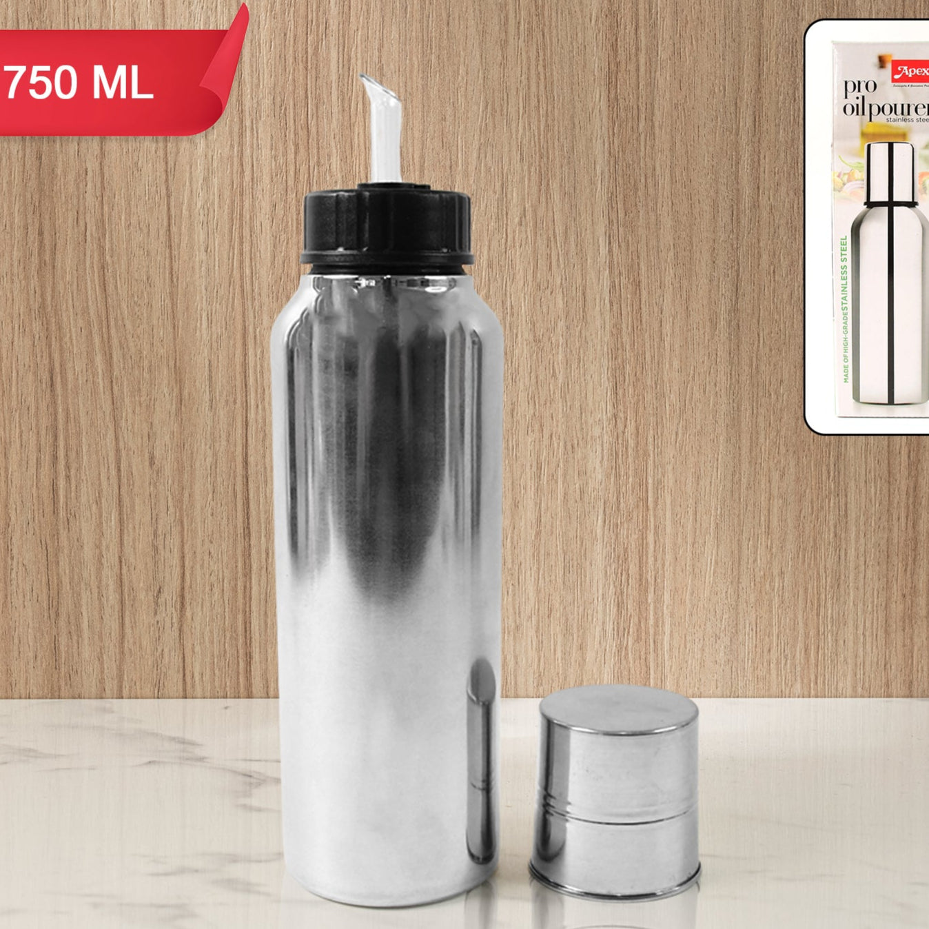 Apex Pro Stainless Steel Oil Pourer  750ml (1 Pc) - Happy Price - Image 1