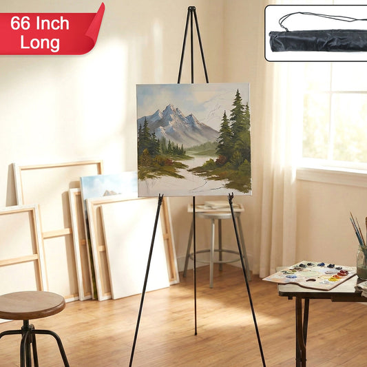 66 Inch Long Adjustable Metal Tripod Easel Stand With Carry Bag (1 Pc)