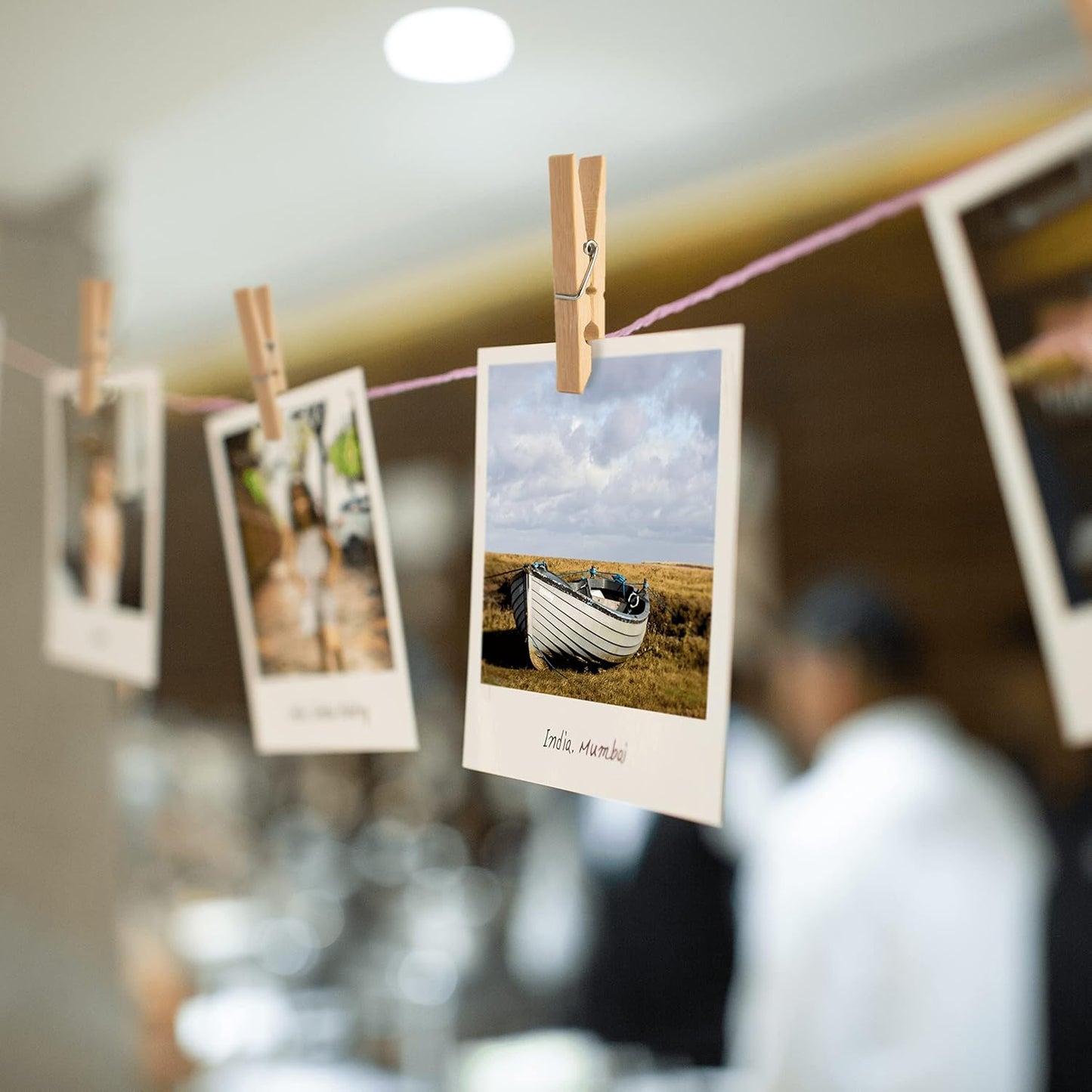 Heavy Duty Bamboo Wooden Cloth Clips  Pegs (20 Pcs Set) - Happy Price - Image 5