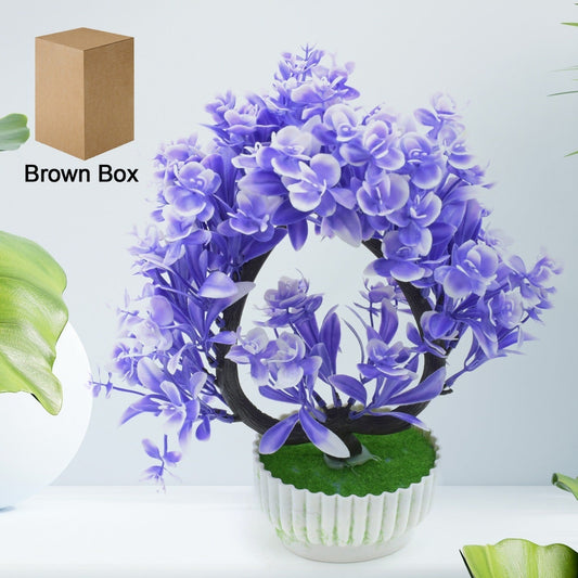 Wild Artificial Flower Plants With Cute Pot  Flower Plant For Home Office Decor  Tabletop And Desk Decoration  Artificial Flower For Balcony Indoor Decor Plants For Living Room (1 Pc) - Happy Price - Image 1