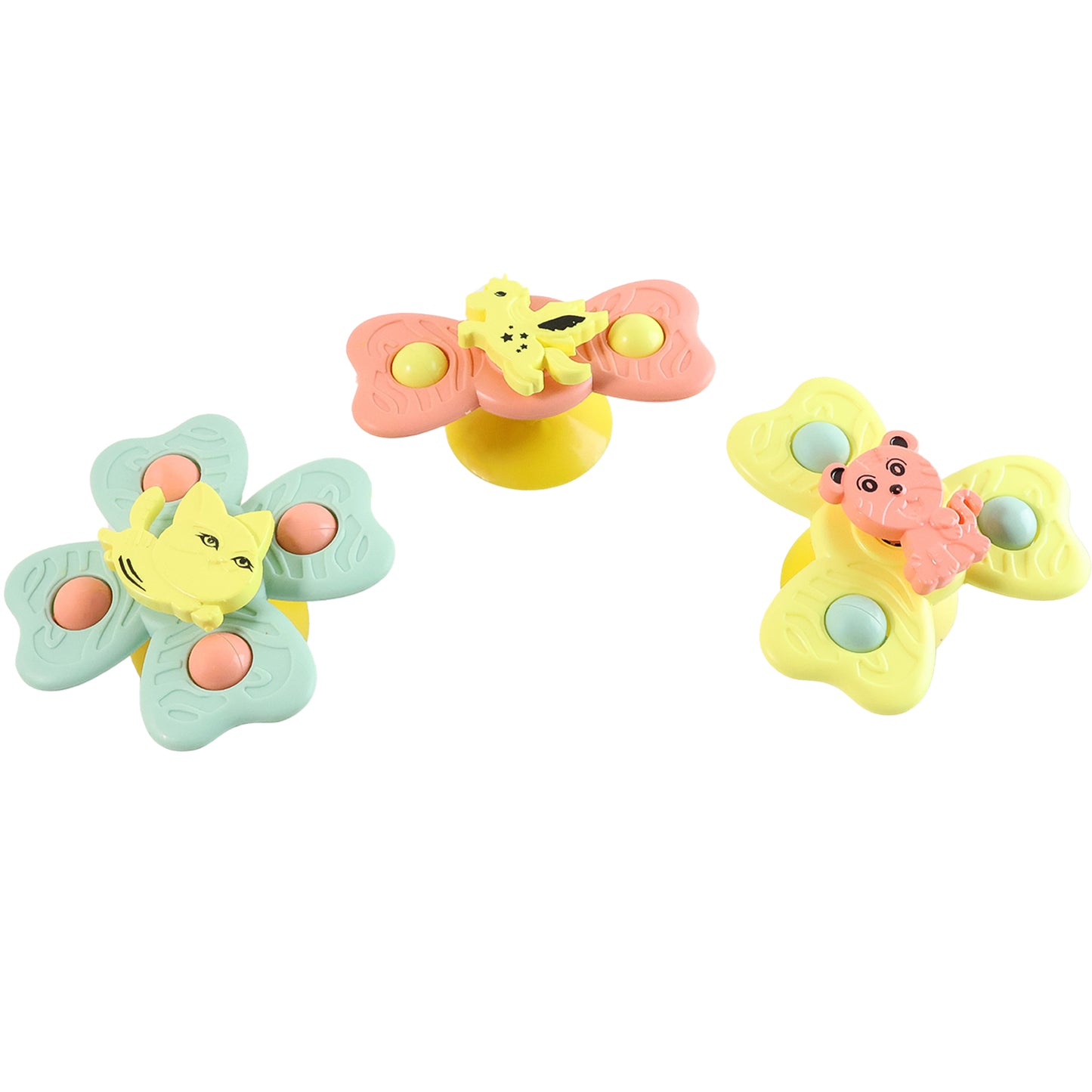 Baby Suction Cup Spinner Toys - 3 Piece Set for Sensory Play - Happy Price - Image 2