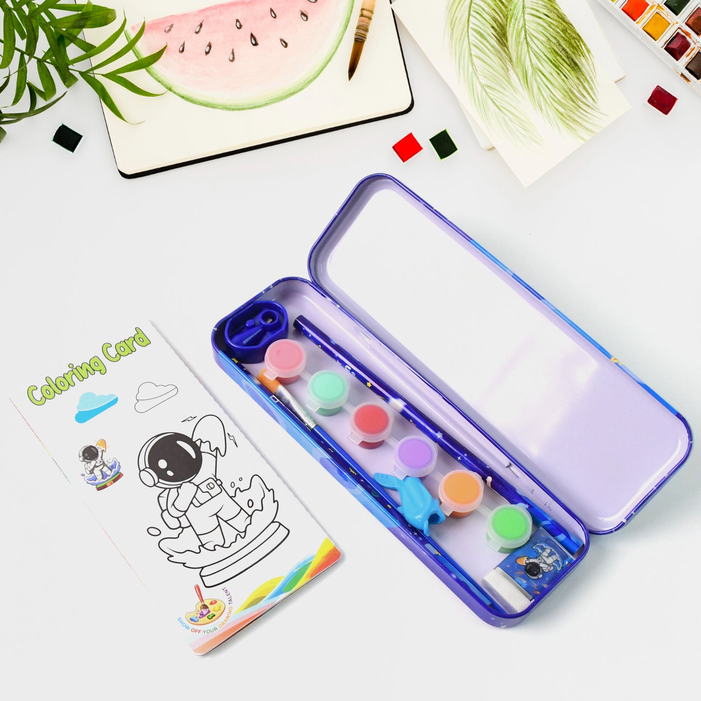 Space Adventure Kids Stationery Gift Set (1 Set) - Coloring Fun & Learning Kit - Happy Price - Image 5