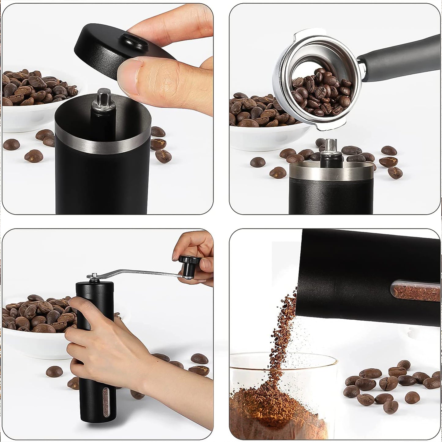 Portable Stainless Steel Manual Coffee Grinder (1 Pc) - Happy Price - Image 5