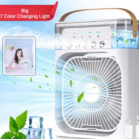 Portable Air Conditioner Fan 7 Color Changing Light (Big  1 Pc) - Happy Price - Image 1