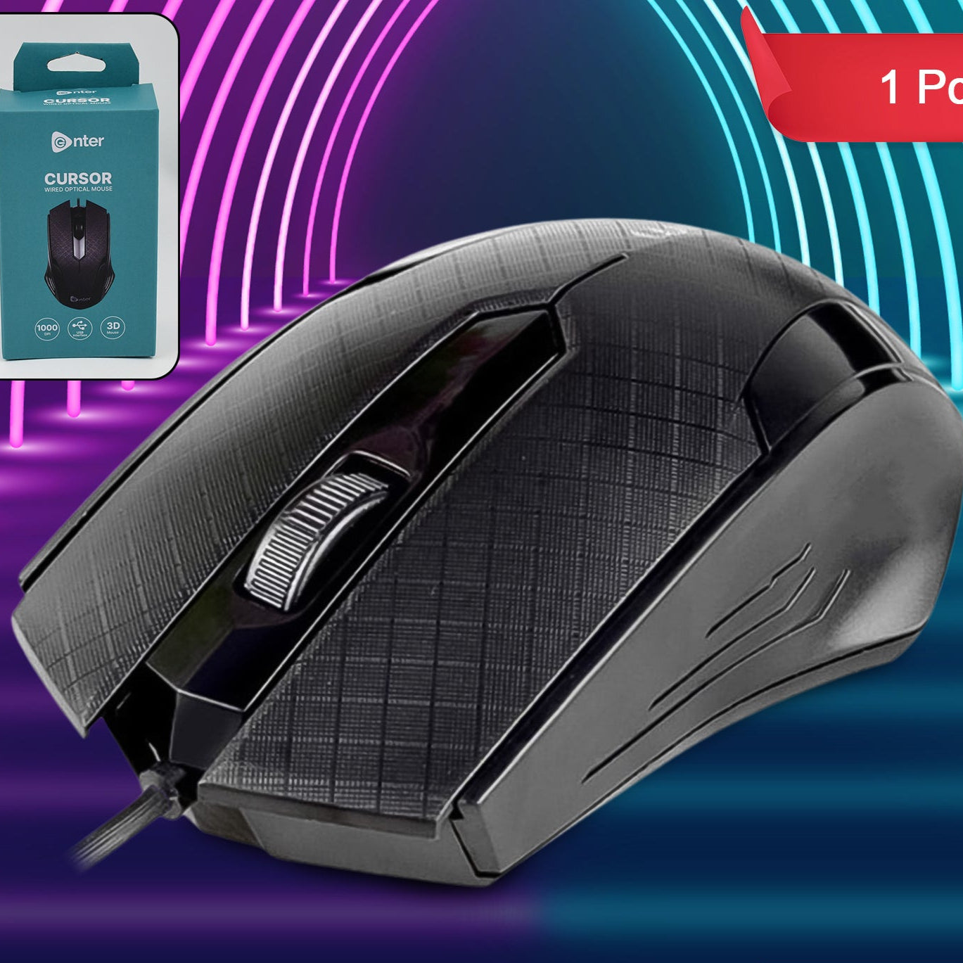 Computer  Laptop Wired Optical Mouse (1 Pc) - Happy Price - Image 1