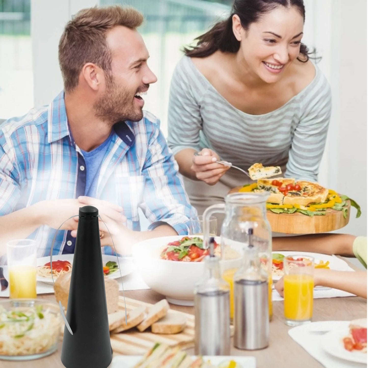 Portable Insect Repellent Fan - Battery/USB Operated Tabletop Fly Fan for Indoor & Outdoor Use - Happy Price - Image 3