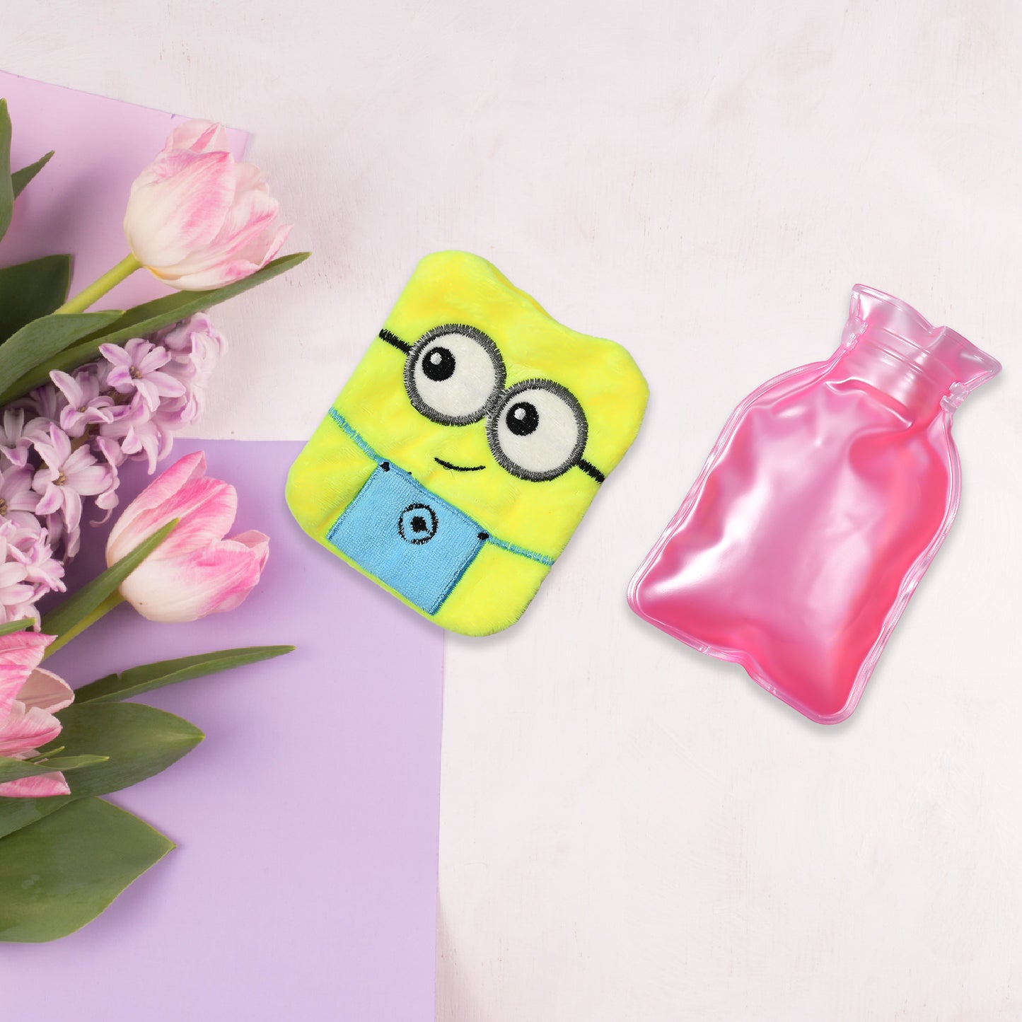 2eye Minions Small Hot Water Bag With Cover For Pain Relief Neck Shoulder Pain And Hand Feet Warmer Menstrual Cramps. - Happy Price - Image 6