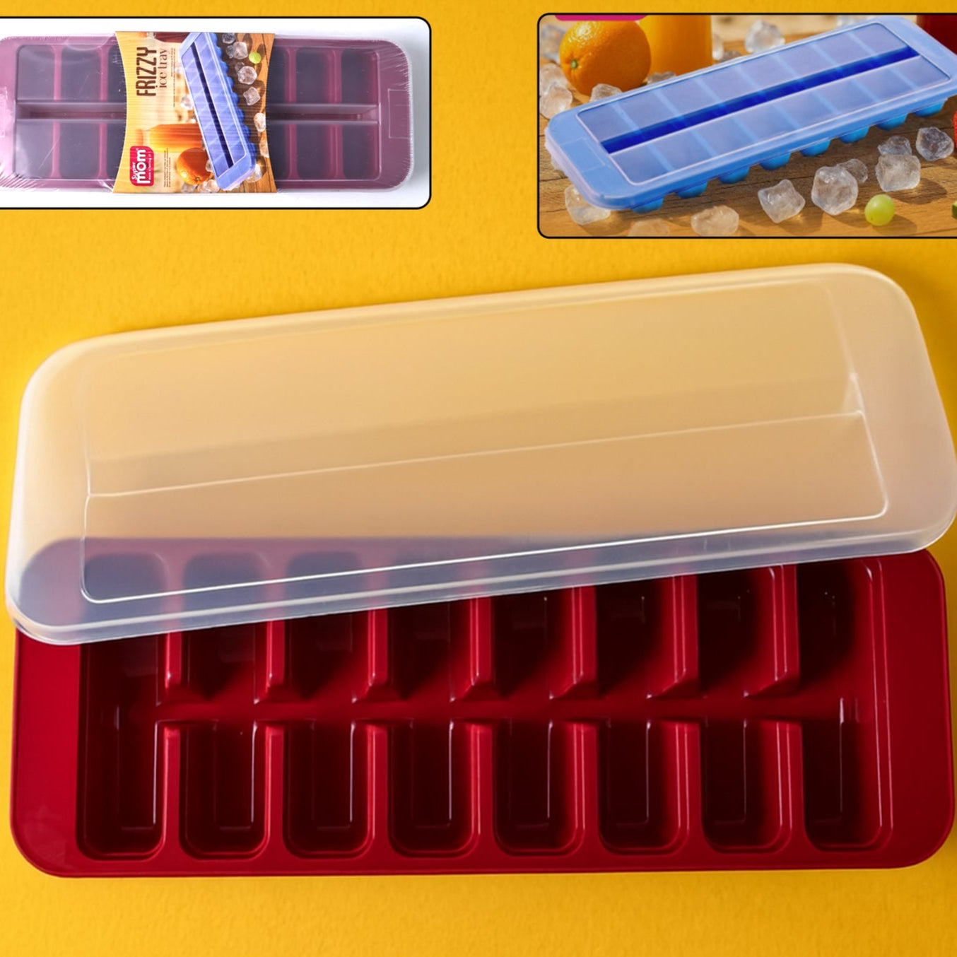 Supermom Frizzy Ice Tray With 2-in-1 Compartment For Ice Cubes And Storage Box (1 Pc) - Happy Price - Image 1