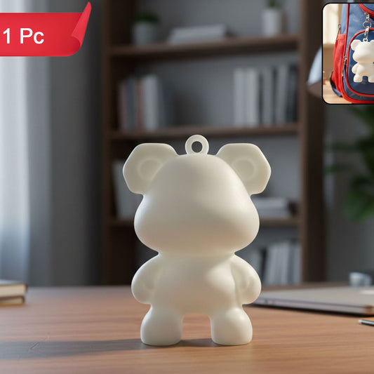 Cute Bear Shape Mini Figure Keychain (1 Pc)