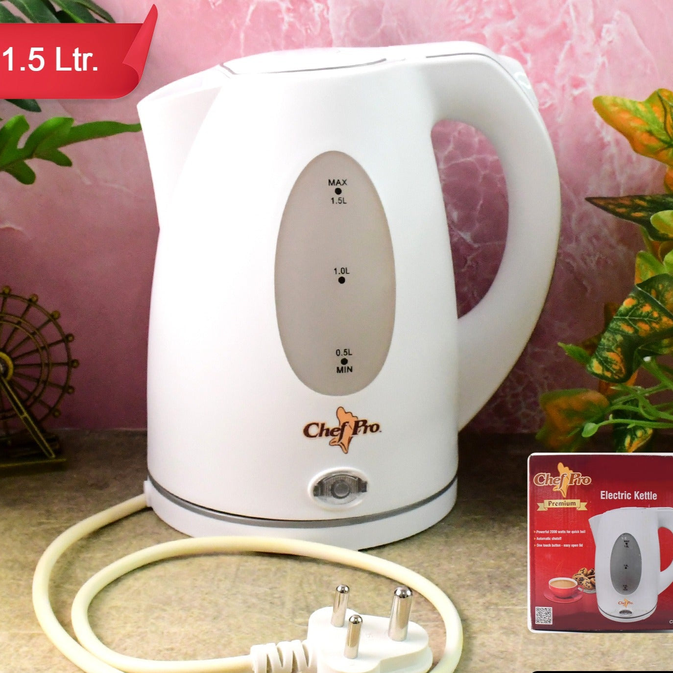 Orbit 1.5L Electric Kettle with Auto Shut-Off, Fast Boil - Happy Price - Image 1