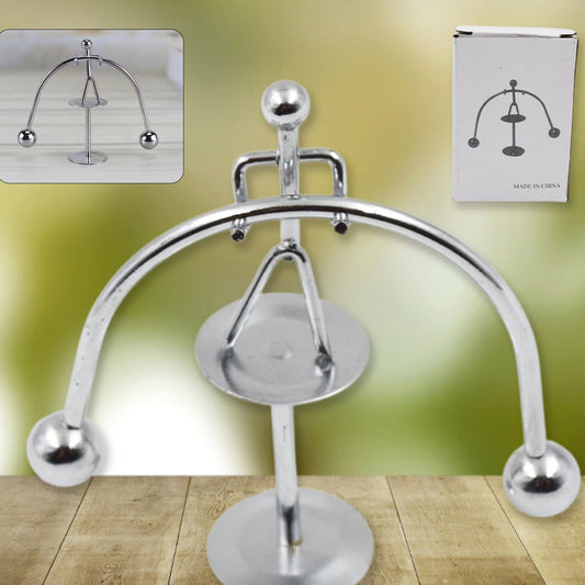 Mini Steel Balance Toy Small Weightlifter Mold Desk Decor Metal Craft Perpetual Balance Art Education Motion Toy Figurine Home Office Decoration Birthday Gift (1 Pc) - Happy Price - Image 1