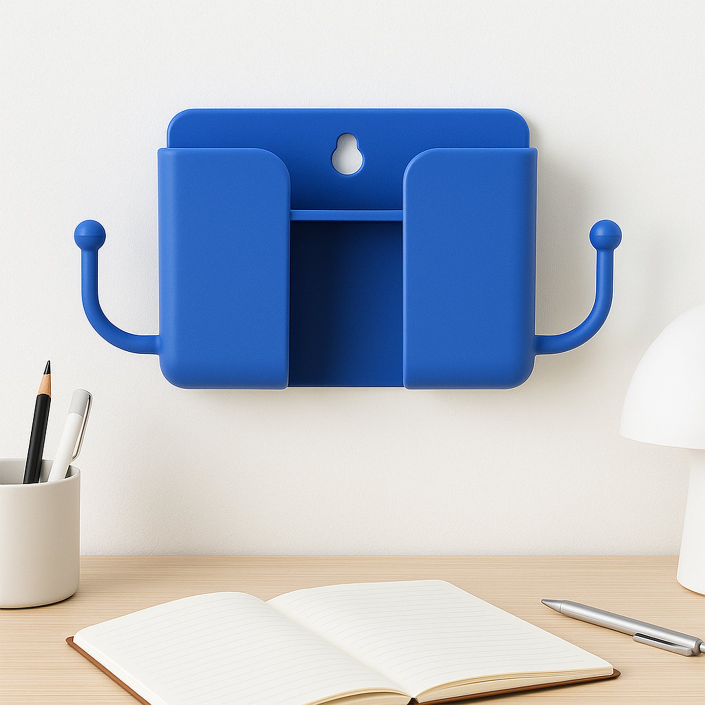 1 Pc Blue Wall Mount Mobile Stand With Hook - Happy Price - Image 6