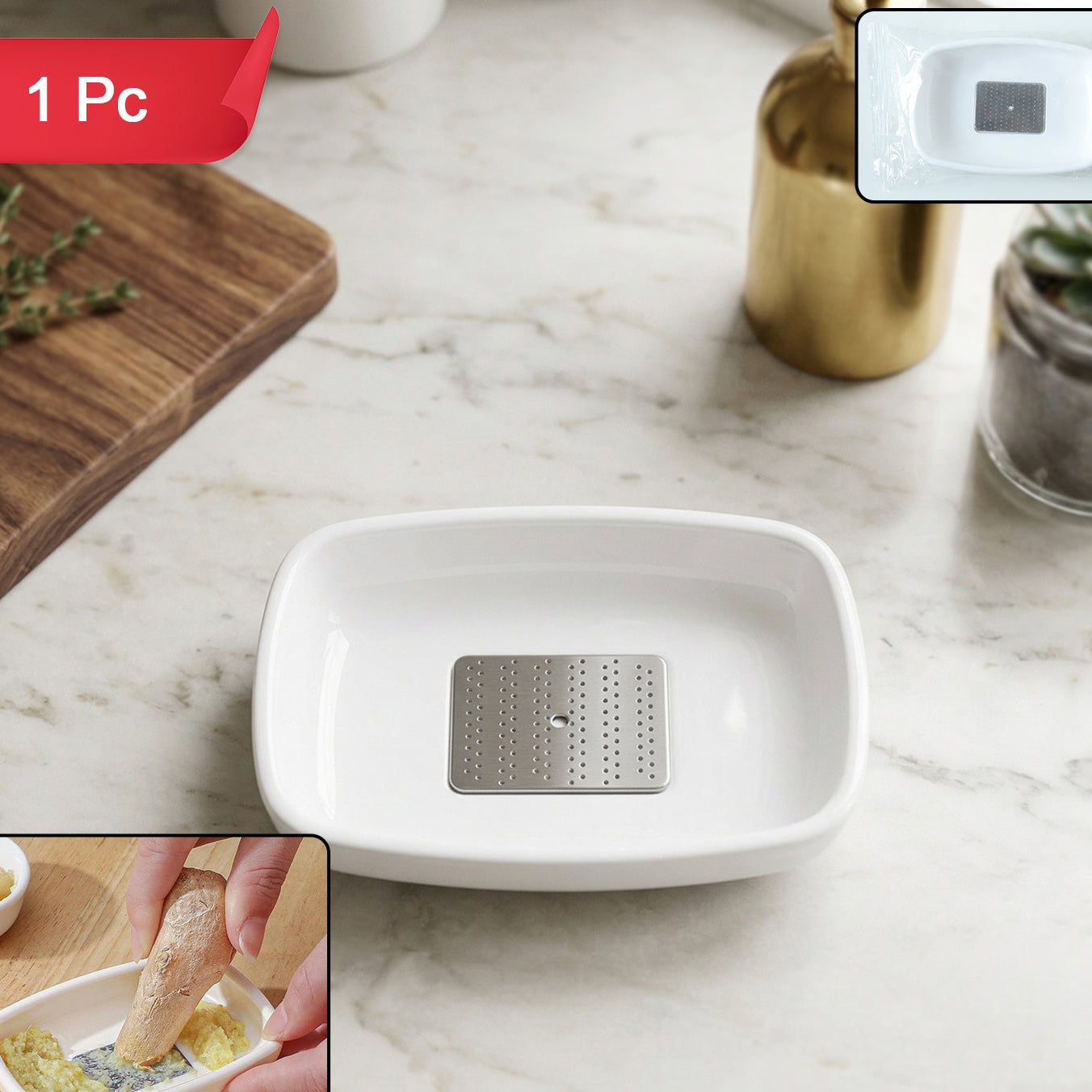 Multipurpose Garlic Ginger Grinding Plate (1 Pc)