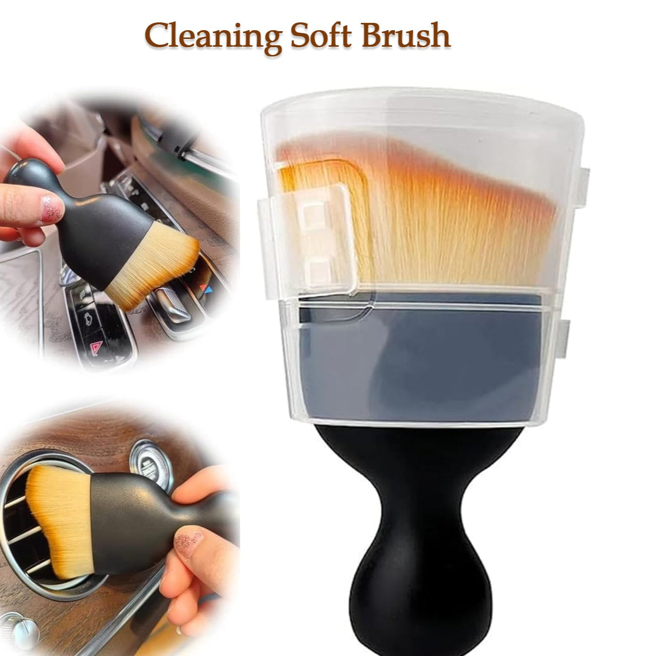 Mini Car Interior Cleaning Soft Brush -car Cleaning Brushes Duster (1 Pc) - Happy Price - Image 1