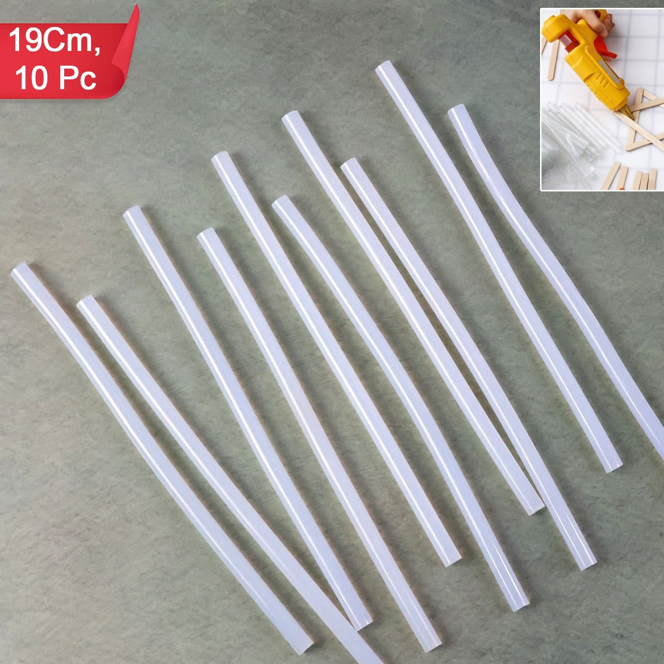 Transparent Hot Melt Glue Sticks - 10 Pcs for Crafting & Repairs - Happy Price - Image 1