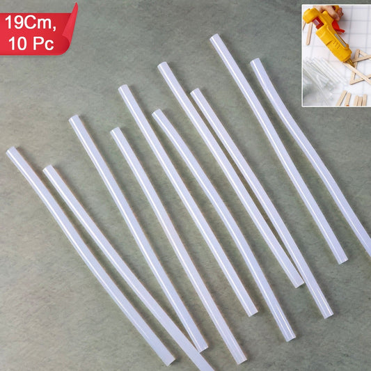 Transparent Hot Melt Glue Sticks - 10 Pcs for Crafting & Repairs - Happy Price - Image 1