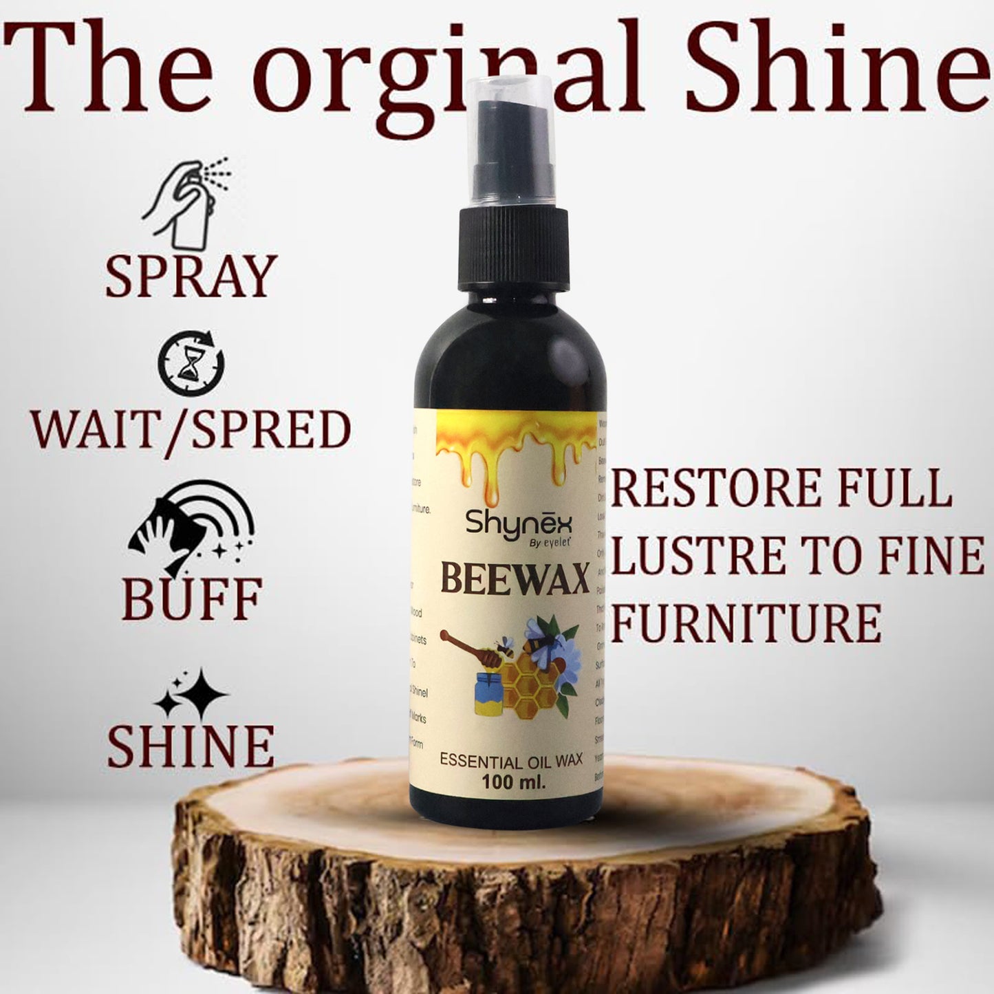 Natural Beeswax Furniture & Leather Polish Spray - 100 ML - Happy Price - Image 3