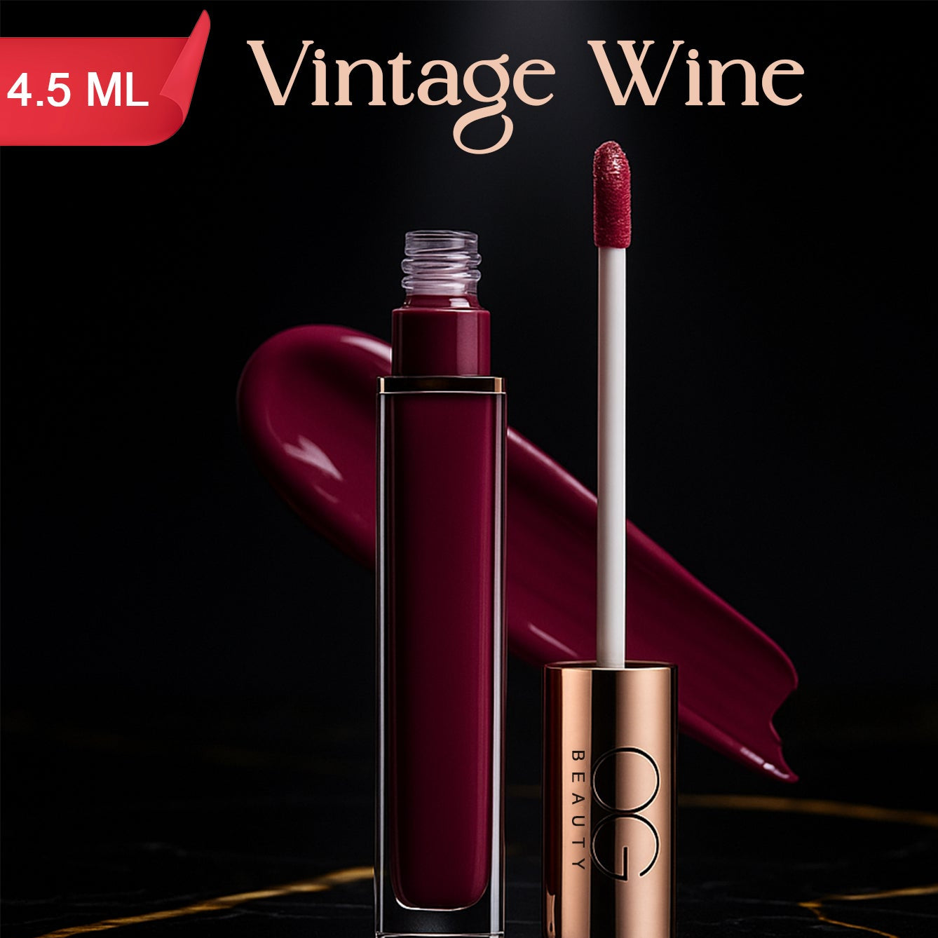 Vintage Wine Liquid Lipstick - 4.5 ML, Long-Lasting Matte Finish - Happy Price - Image 1