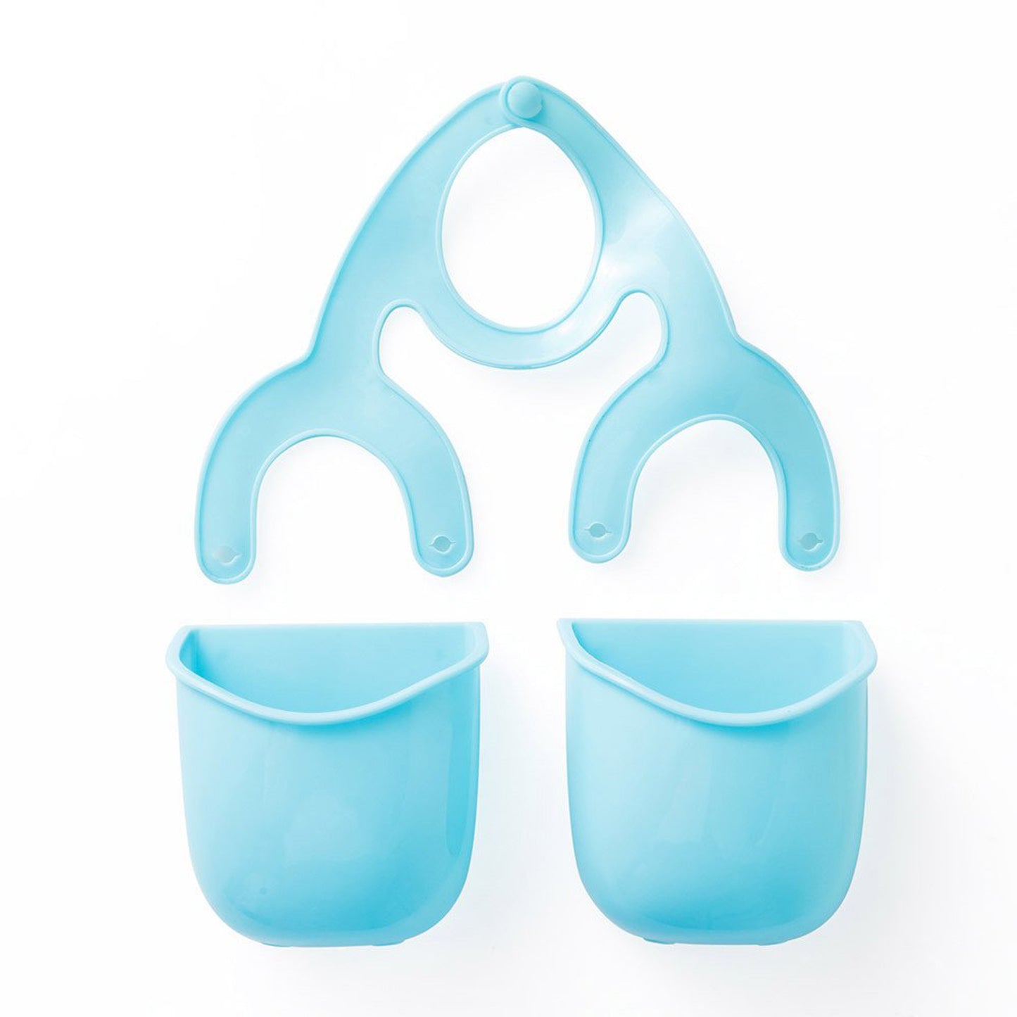 Double Compartment Sink Hanging Organizer - Plastic Faucet Caddy for Kitchen & Bathroom (1 Pc) - Happy Price - Image 4