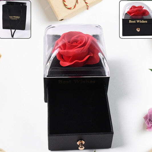 Preserved Eternal Rose Flower Gift Box Drawer (1 Pc) - Happy Price - Image 1