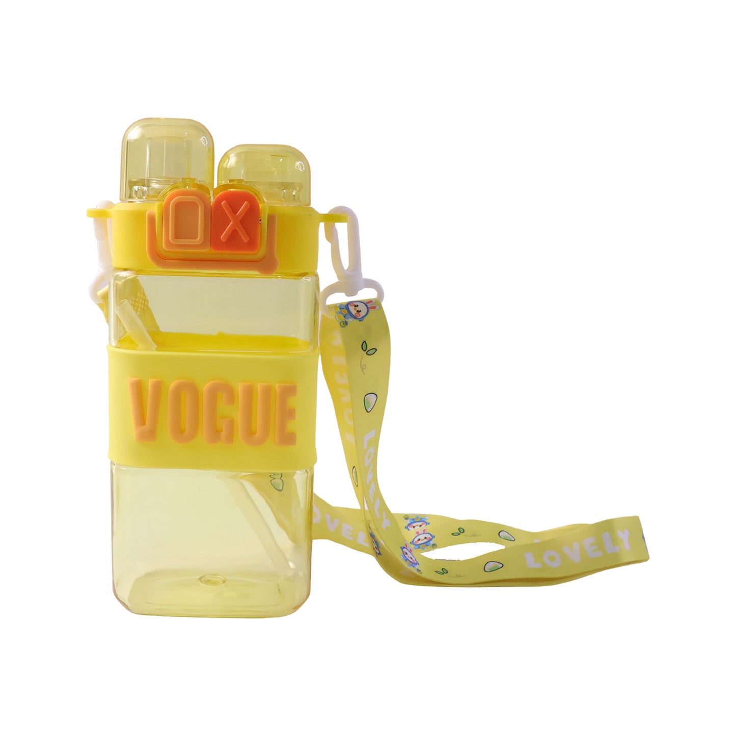 Kids Plastic Sipper Water Bottle with Straw, Leakproof Lid & Carry Strap - 500 ML - Happy Price - Image 4