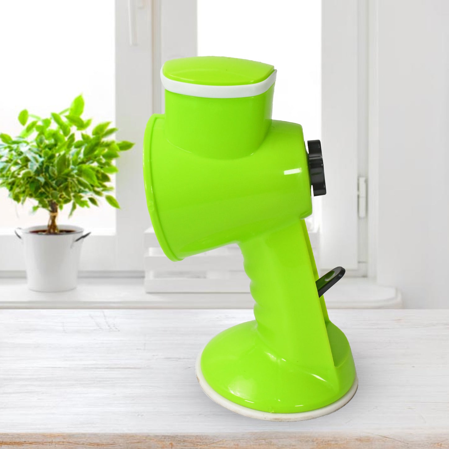 6 In 1 Multi Functional Vegetable Cutter  Slicer Hand Machine Cutting Slice Cut Thick Cut Silk All In One Vegetable Chopper Cutter  Slicing Cutter Barrel - Vegetable Grater With 6 Removable Blades - Happy Price - Image 3