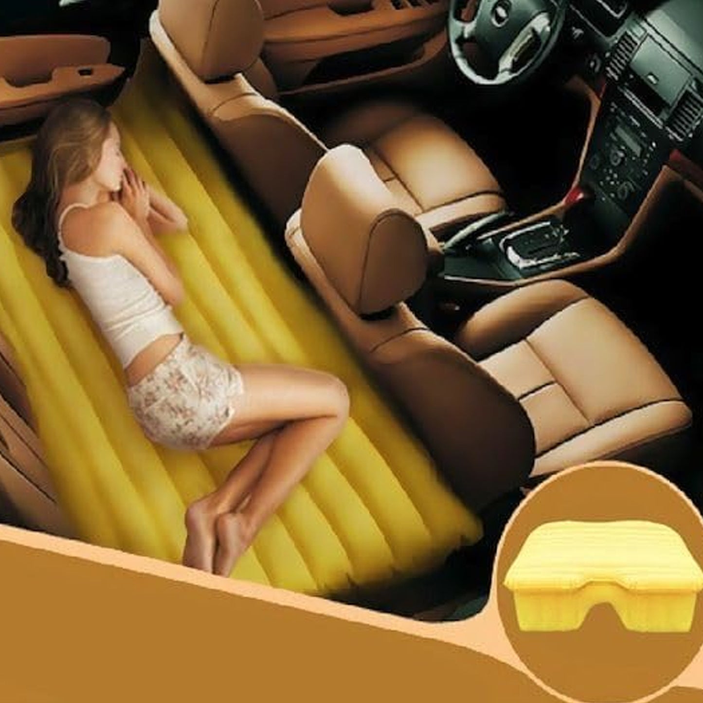 Portable Car Backseat Inflatable Air Mattress Bed (1 Pc) - Happy Price - Image 7