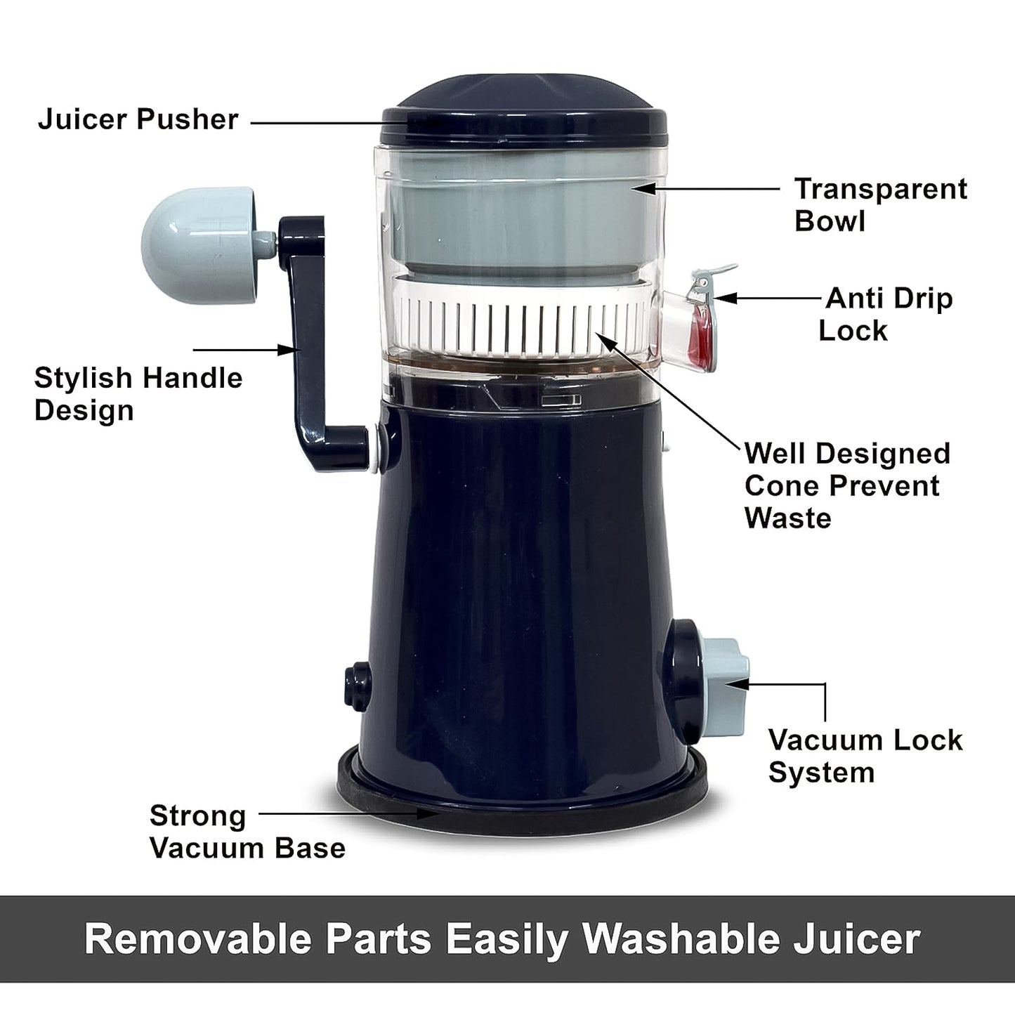 Ritu Rapid Hand Juicer Machine For Fruits And Vegetables - Happy Price - Image 4