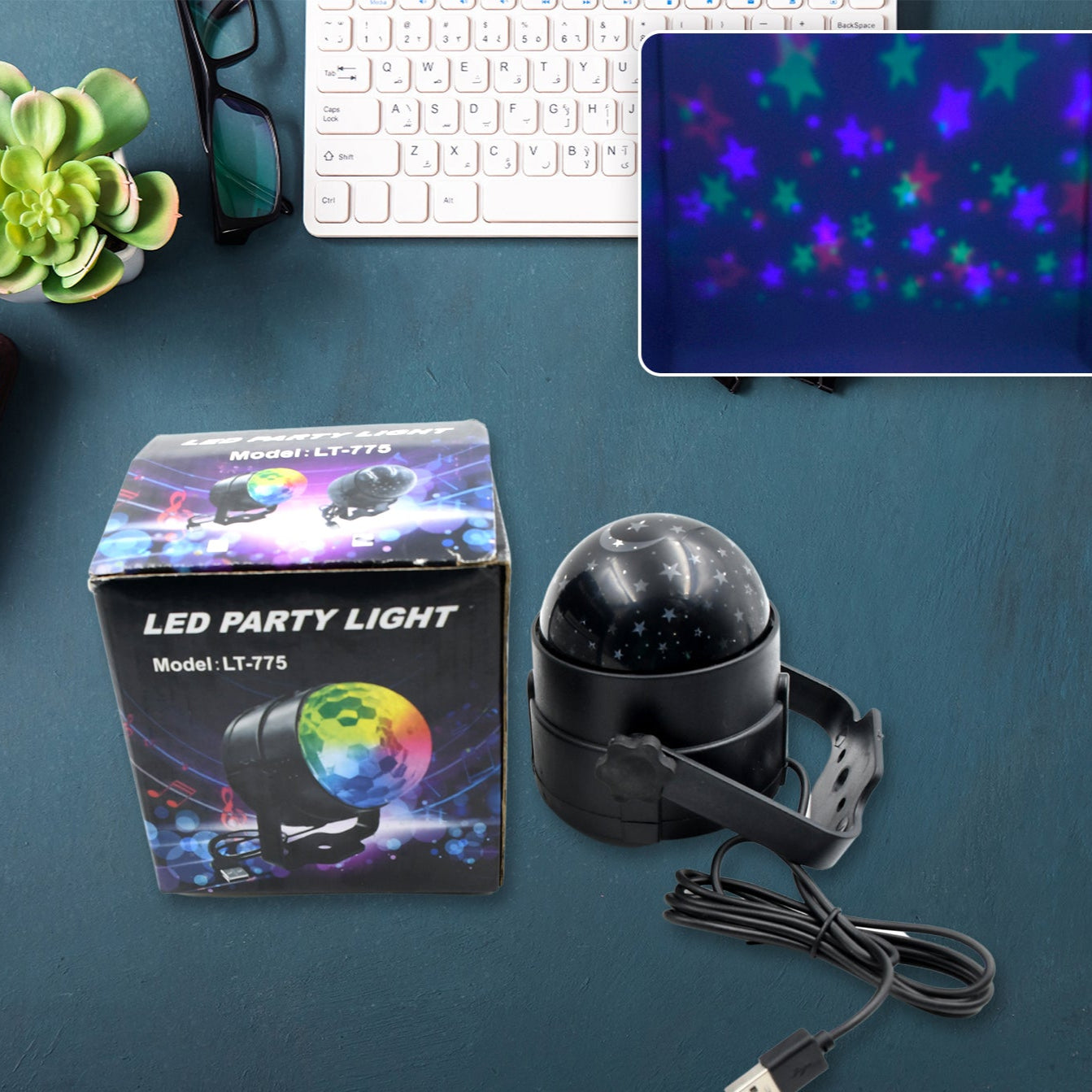 Dj Light Party Disco Light For Home Party Led Disco Ball Colors Pattern  Modes Dancing Light For Room Rotating Bulb Magic Lights For Diwali Wedding Holiday Party Party Gift Kids Birthday - Happy Price - Image 1