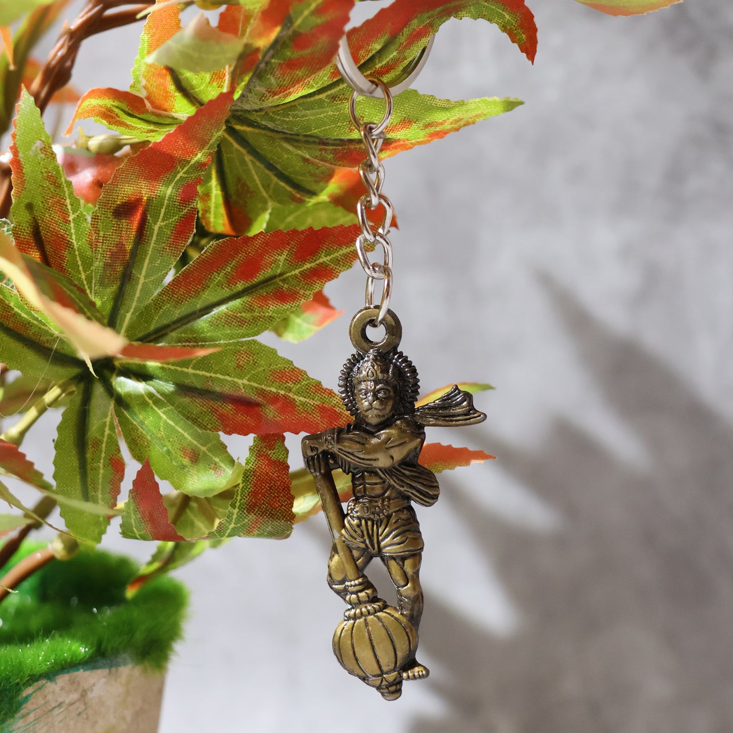 Lord Hanuman Metal Keychain with Mace - 1 Pc - Happy Price - Image 4