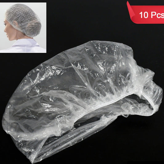 Disposable Shower Caps For Women Larger Thicker Waterproof And Individually Wrapped Plastic Elastic Hair Bath Caps For Hotel And Spa Hair Salon Home Use Portable Travel (1pc  10 Pc) - Happy Price - Image 1