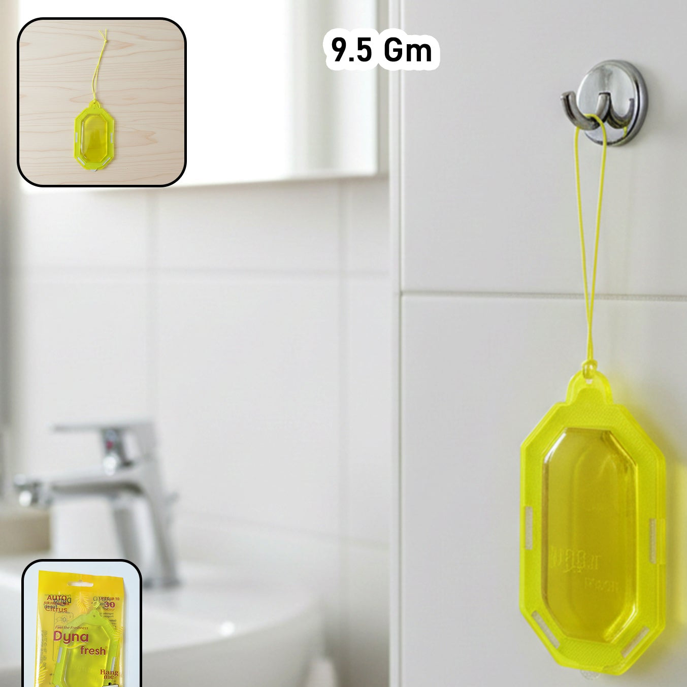 Hanging Gel Based Bathroom Air Freshener Citrus Gel (1 Pc 9.5 Gm)