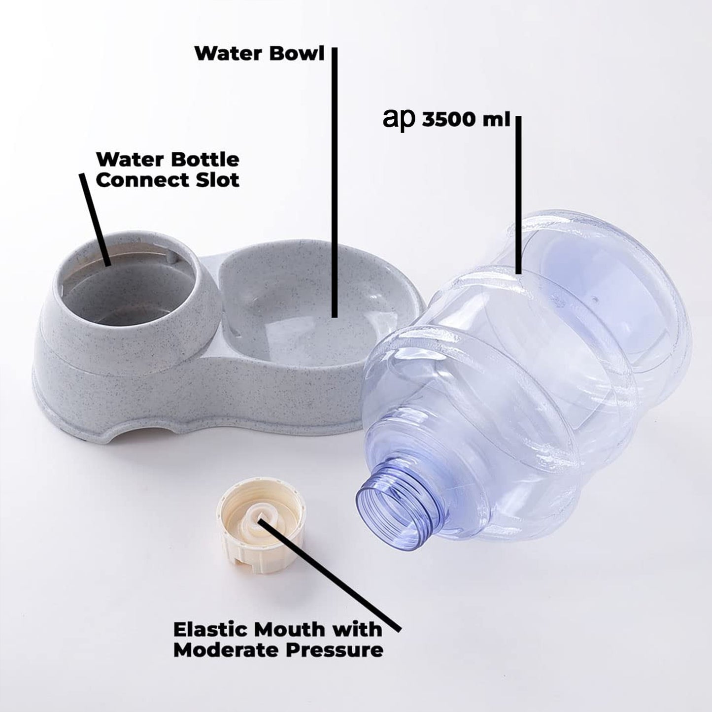 Automatic Pet Water Dispenser Self-dispensing Gravity Pet Feeder Water Cat Dog Feeding Bowl Drinking Water - Happy Price - Image 4