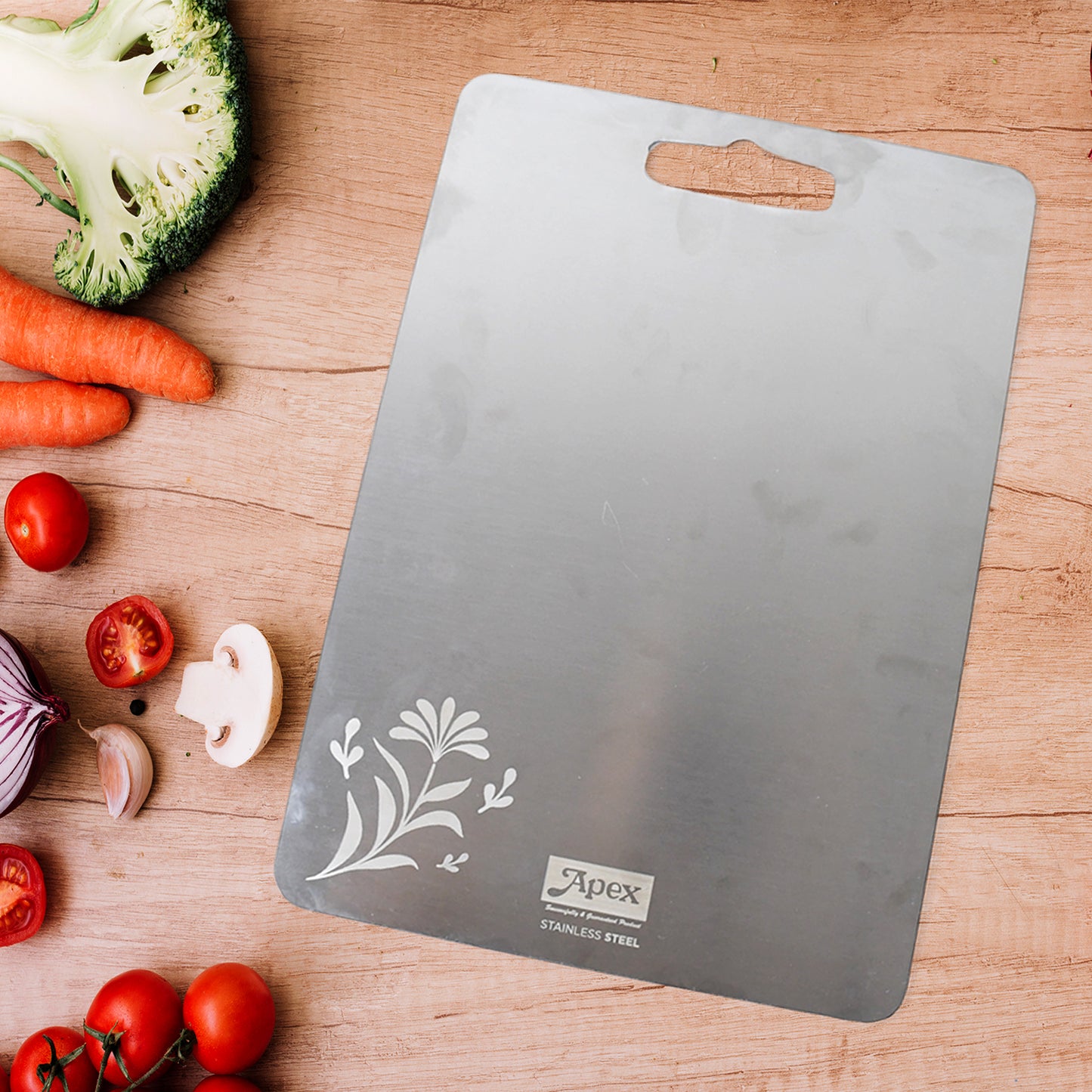 Apex Steel-x Stainless Steel Medium Chopping Board - Happy Price - Image 3